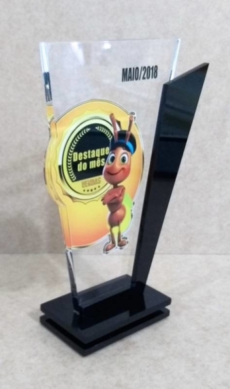 Placa para Troféu Bosque da Saúde - Troféu com Placa