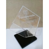 troféu acrílico para dar em premiação sob encomenda Morungaba