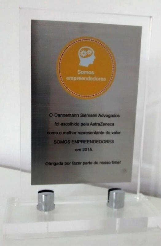 Troféu Acrílico para Premiação de Presente sob Encomenda Nucleo Res.Porto Seguro - Troféu Acrílico de Premiação