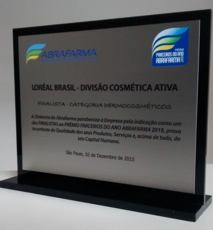 Troféu de Acrílico para Encomenda no Alto de Pinheiros - Troféu Lapidado em Acrílico