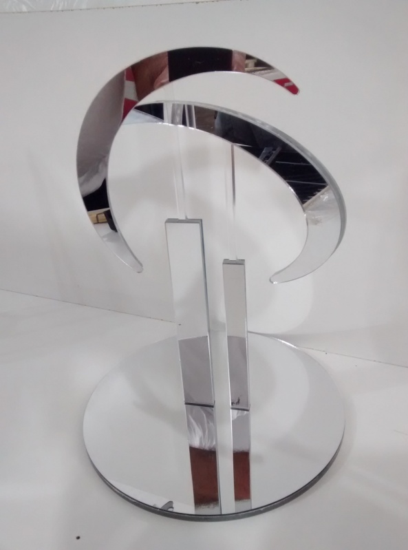 Troféu Transparente de Acrílico para Festas no Pacaembu - Troféu para Prêmio em Acrílico